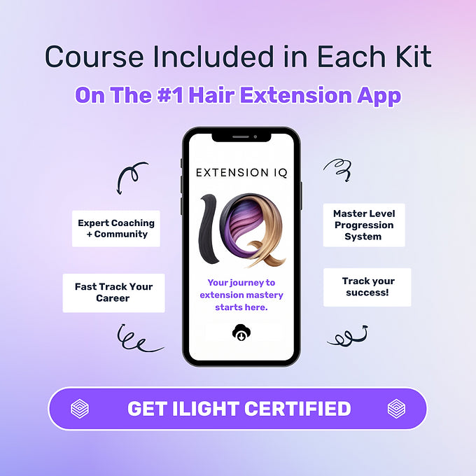 ILIGHT LED Hair Extension Master Kit + Accredited Hair Extension Training Online